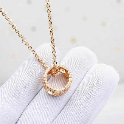 [⭐⭐JeweliWhal]PARENTESI NECKLACE PINK GOLD DIAMOND