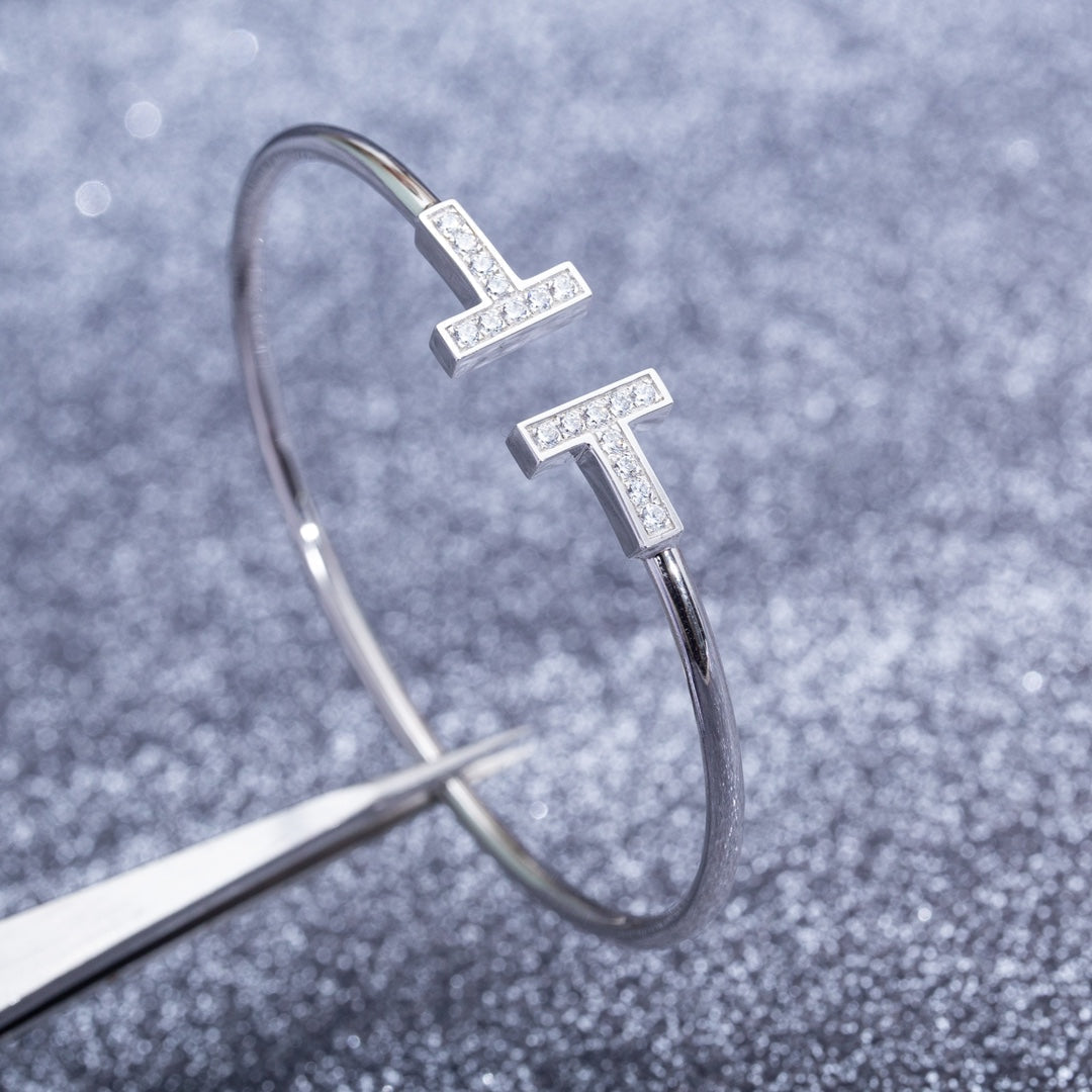 [JeweliWhal]T BRACELET 1.8MM DIAMOND SILVER