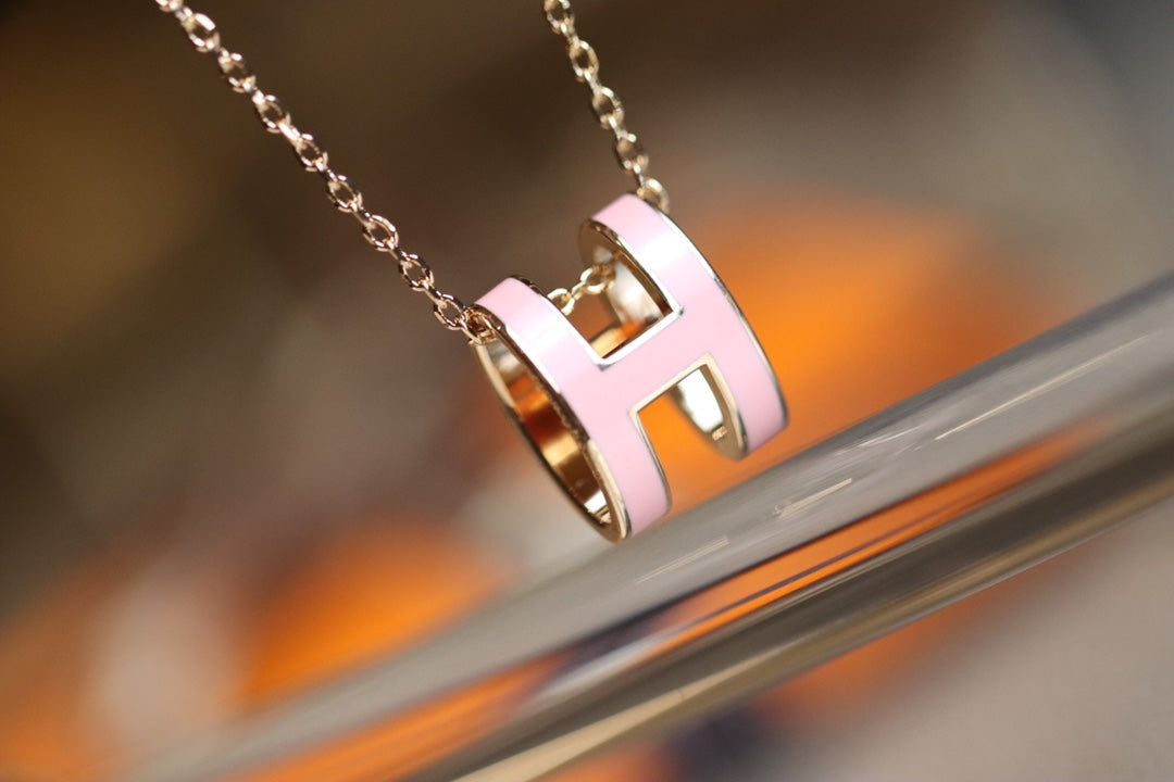 [⭐⭐JeweliWhal]POP H PEDANT PINK GOLD
