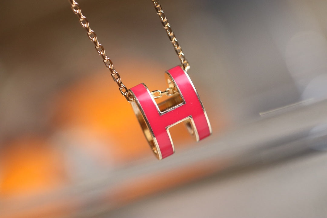 [⭐⭐JeweliWhal]POP H PEDANT PINK GOLD