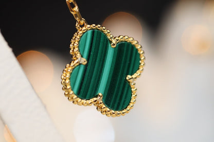 [⭐⭐JeweliWhal]CLOVER EARRINGS GOLD MALACHITE DIAMOND 3 MOTIF