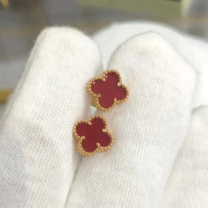 [⭐⭐JeweliWhal]CLOVER MINI 9,5MM KARNELIAN-OHRRINGE