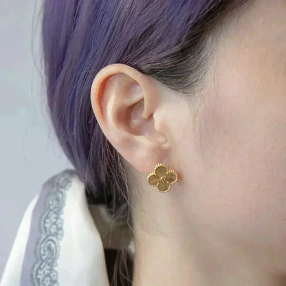 [⭐⭐JeweliWhal]CLOVER MEDIUM 1 MOTIFS LASER EARRINGS