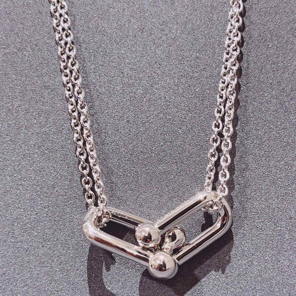 [JeweliWhal]HARDWEAR DOUBLE LINK PEDANT SILVER NECKLACE