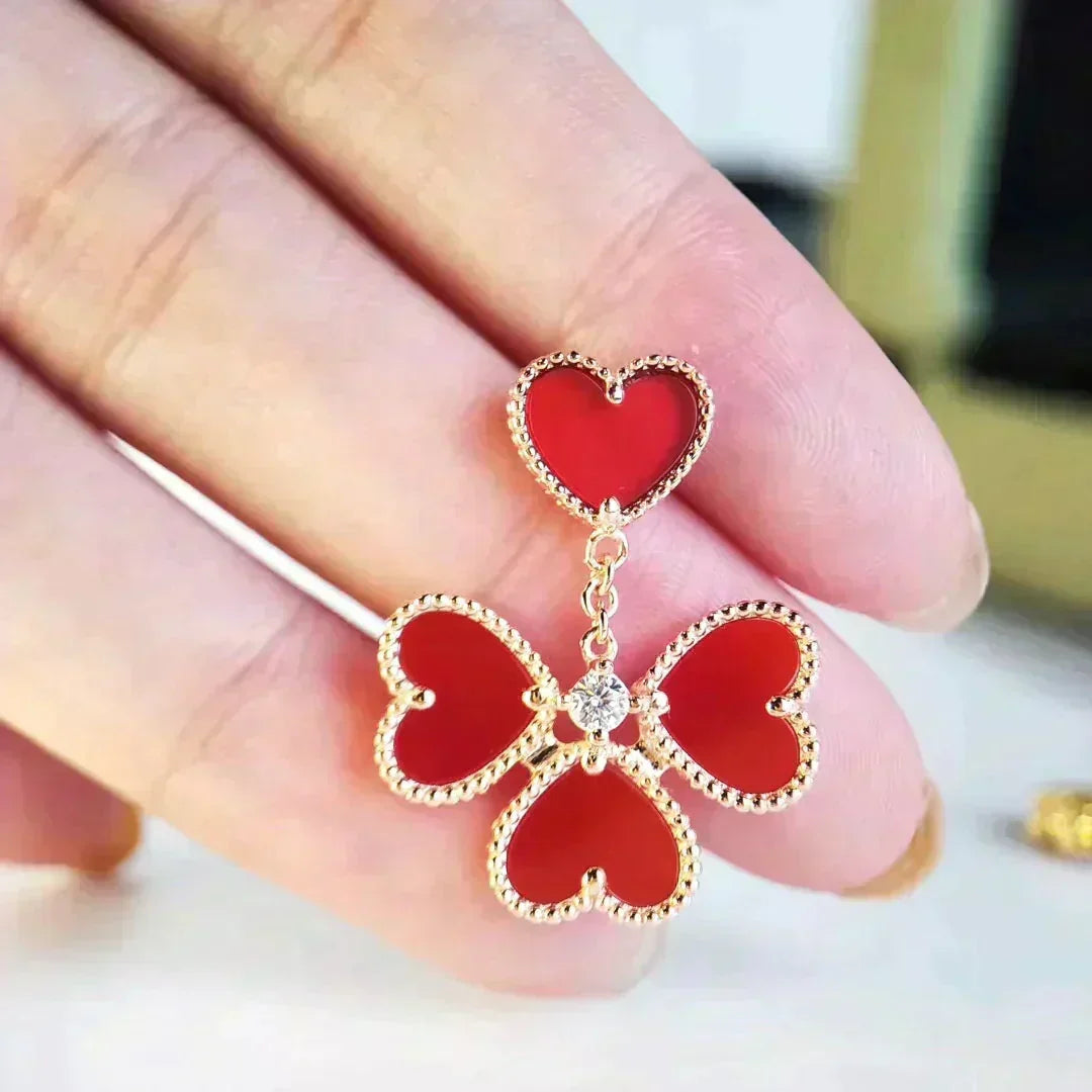 [⭐⭐JeweliWhal]SWEET CLOVER CARNELIAN EARRINGS