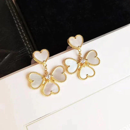 [⭐⭐JeweliWhal]CLOVER SWEET WHITE MOP EARRINGS
