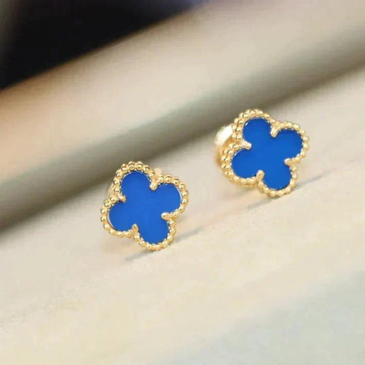 [⭐⭐JeweliWhal]CLOVER MINI 9,5MM TÜRKIS OHRRINGE
