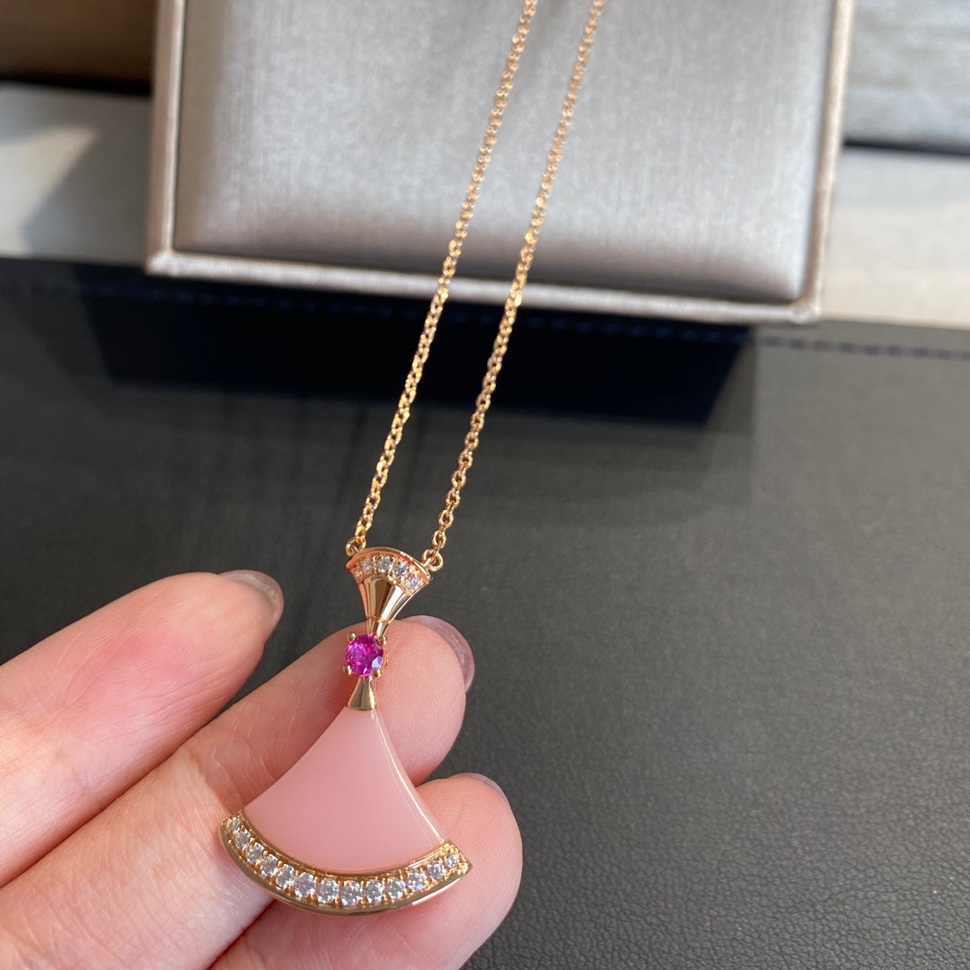 [⭐⭐JeweliWhal]TRAUM-HALSKETTE ROSA OPAL