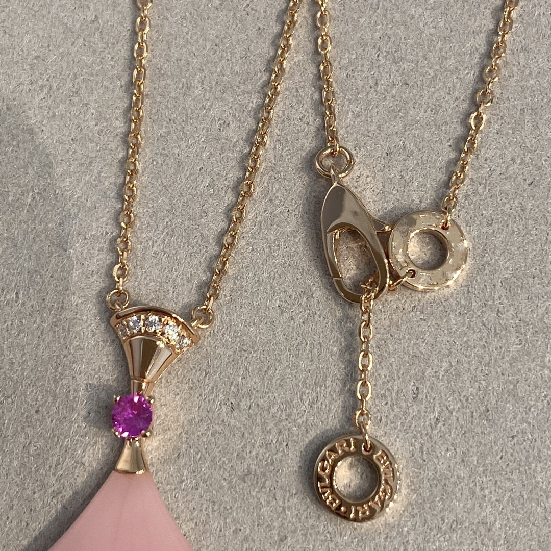 [⭐⭐JeweliWhal]TRAUM-HALSKETTE ROSA OPAL