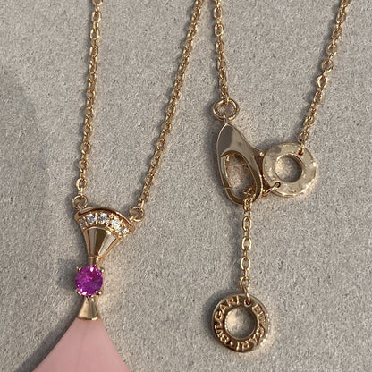 [⭐⭐JeweliWhal]TRAUM-HALSKETTE ROSA OPAL