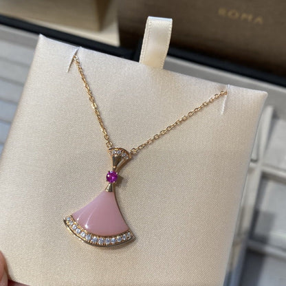 [⭐⭐JeweliWhal]TRAUM-HALSKETTE ROSA OPAL