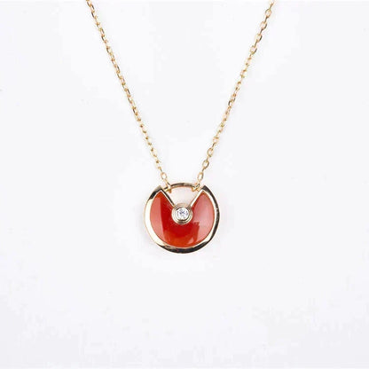 [⭐⭐JeweliWhal]AMULETTE GOLD KARNEOL ONYX HALSKETTE