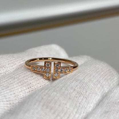 [JeweliWhal] WIRE RING DIAMOND PINK GOLD