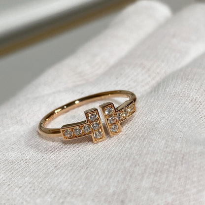 [JeweliWhal] WIRE RING DIAMOND PINK GOLD
