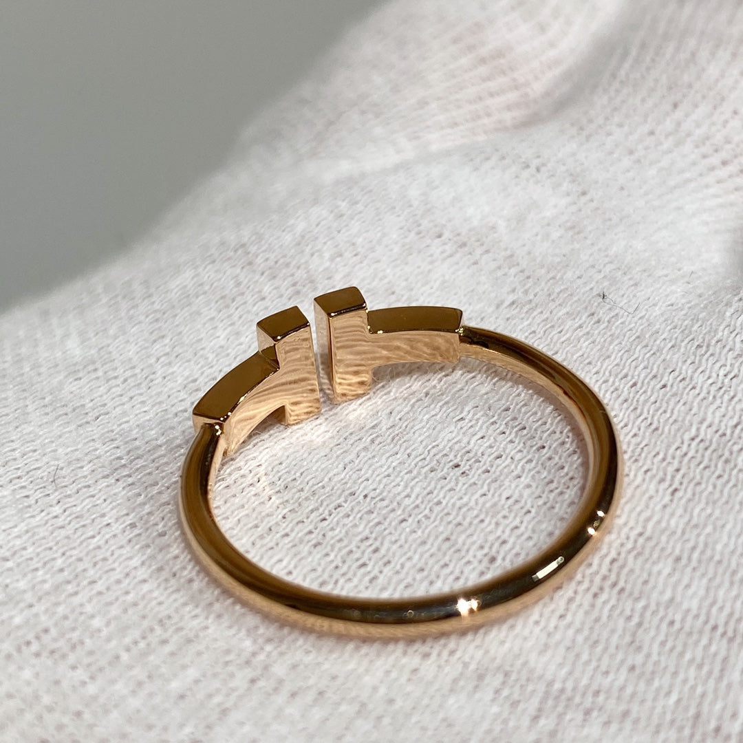[JeweliWhal] WIRE RING DIAMOND PINK GOLD