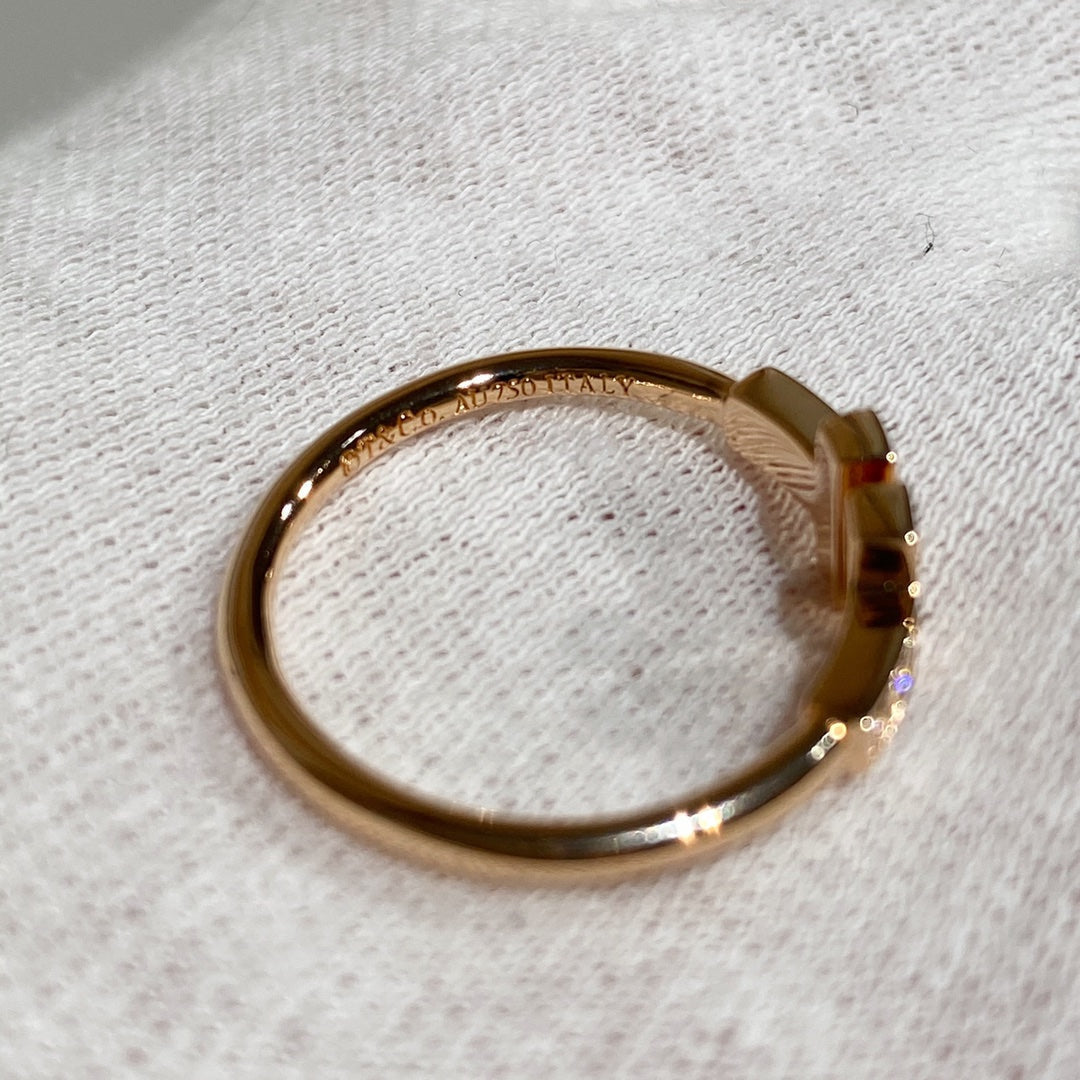 [JeweliWhal] WIRE RING DIAMOND PINK GOLD