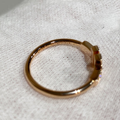 [JeweliWhal] WIRE RING DIAMOND PINK GOLD