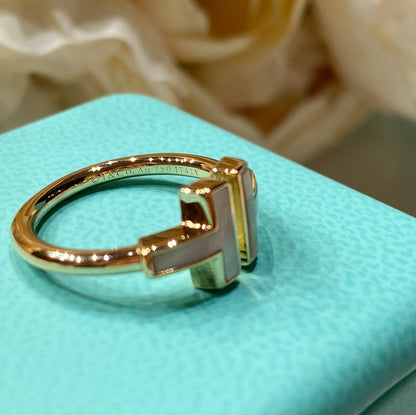 [JeweliWhal] WIRE MOP RING PINK GOLD