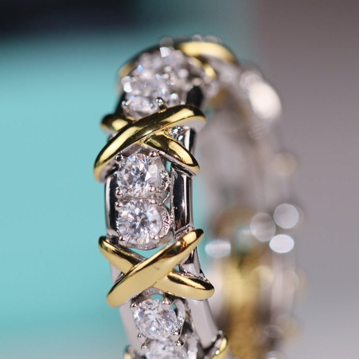 [JeweliWhal]SIXTEEN STONE RING GOLD