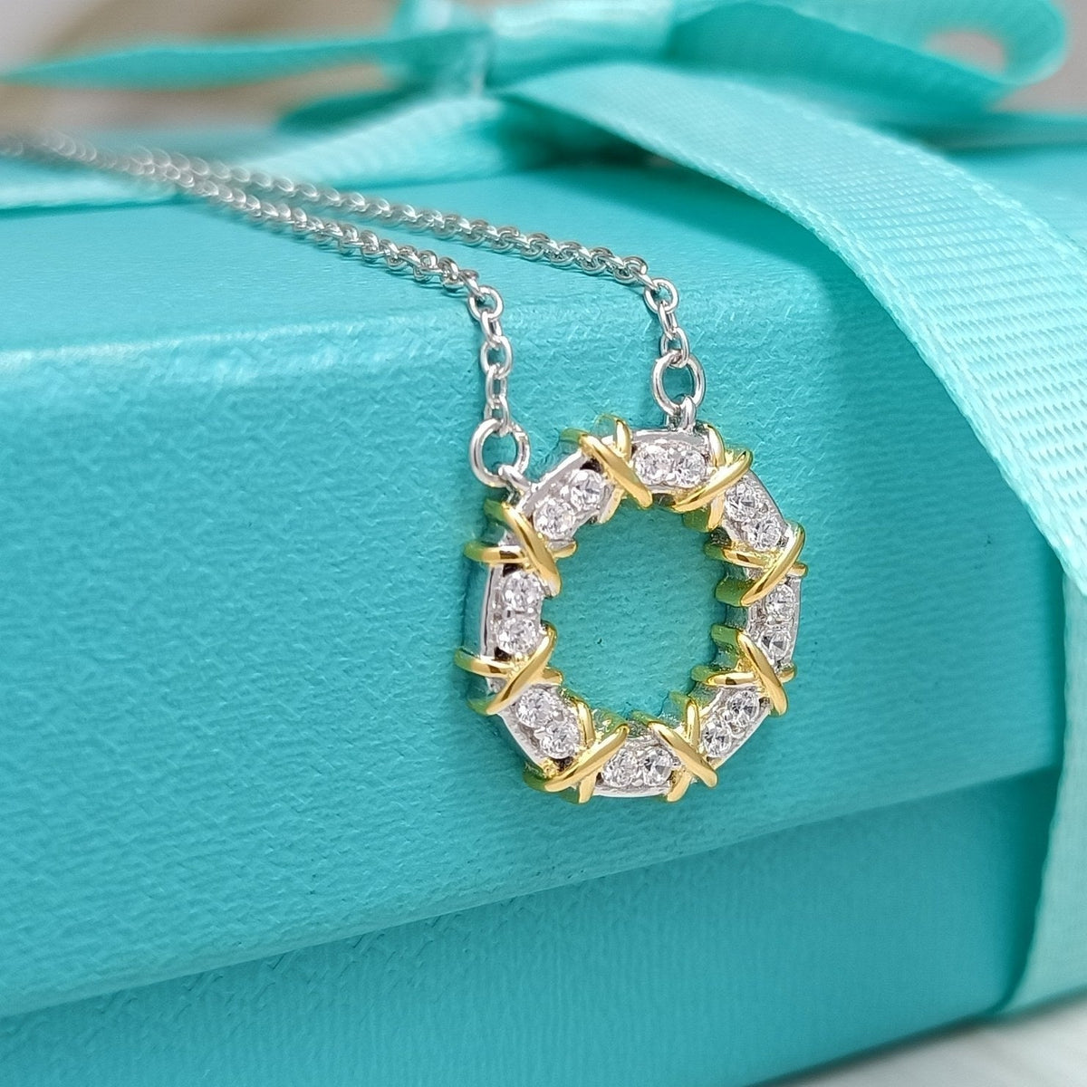 [JeweliWhal]SIXTEEN STONE NECKLACE GOLD