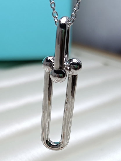 [JeweliWhal]HARDWEAR DROP DOUBLE LINK PEDANT NECKLACE