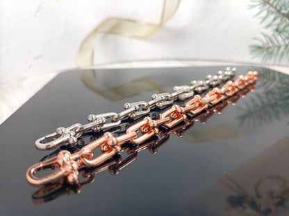 [JeweliWhal]HARDWEAR BRACELET PINK GOLD AND SILVER DIAMOND
