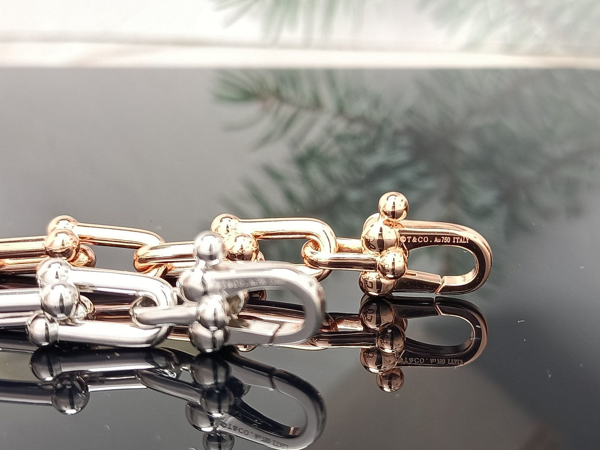 [JeweliWhal]HARDWEAR BRACELET PINK GOLD AND SILVER DIAMOND