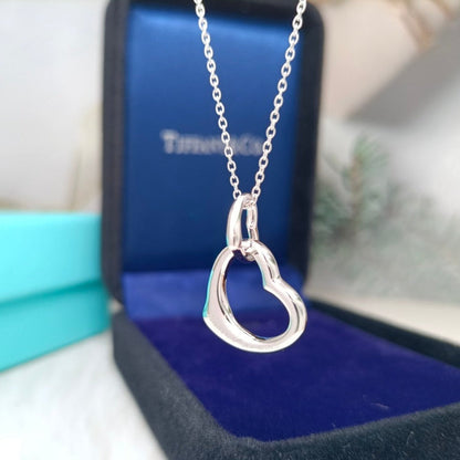 [JeweliWhal]DOUBLE HEART SILVER NECKLACE