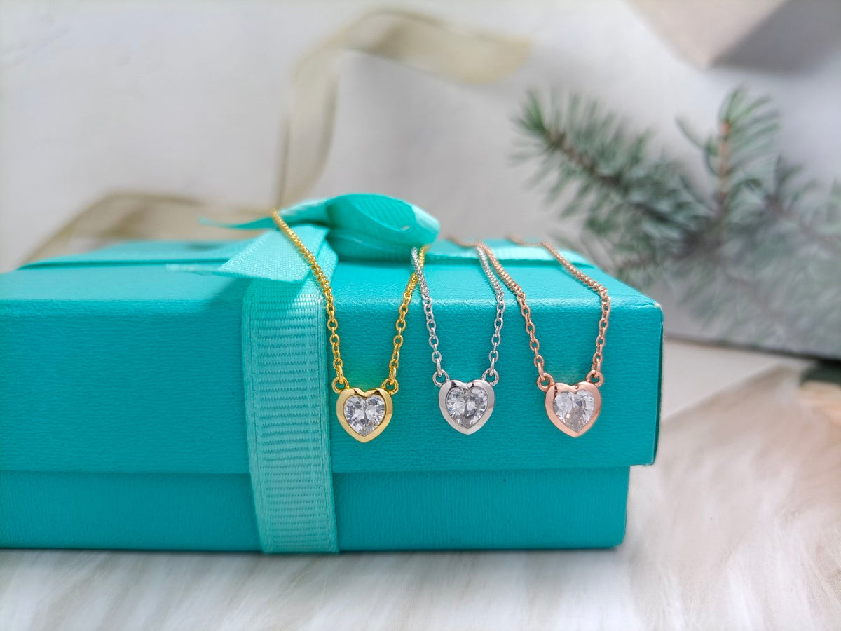 [JeweliWhal]HEART BIG DIAMOND NECKLACE
