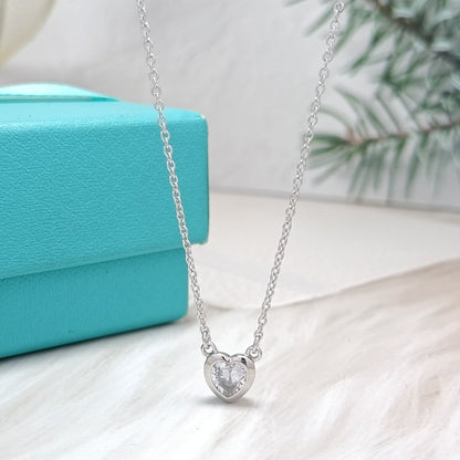 [JeweliWhal]HEART BIG DIAMOND NECKLACE