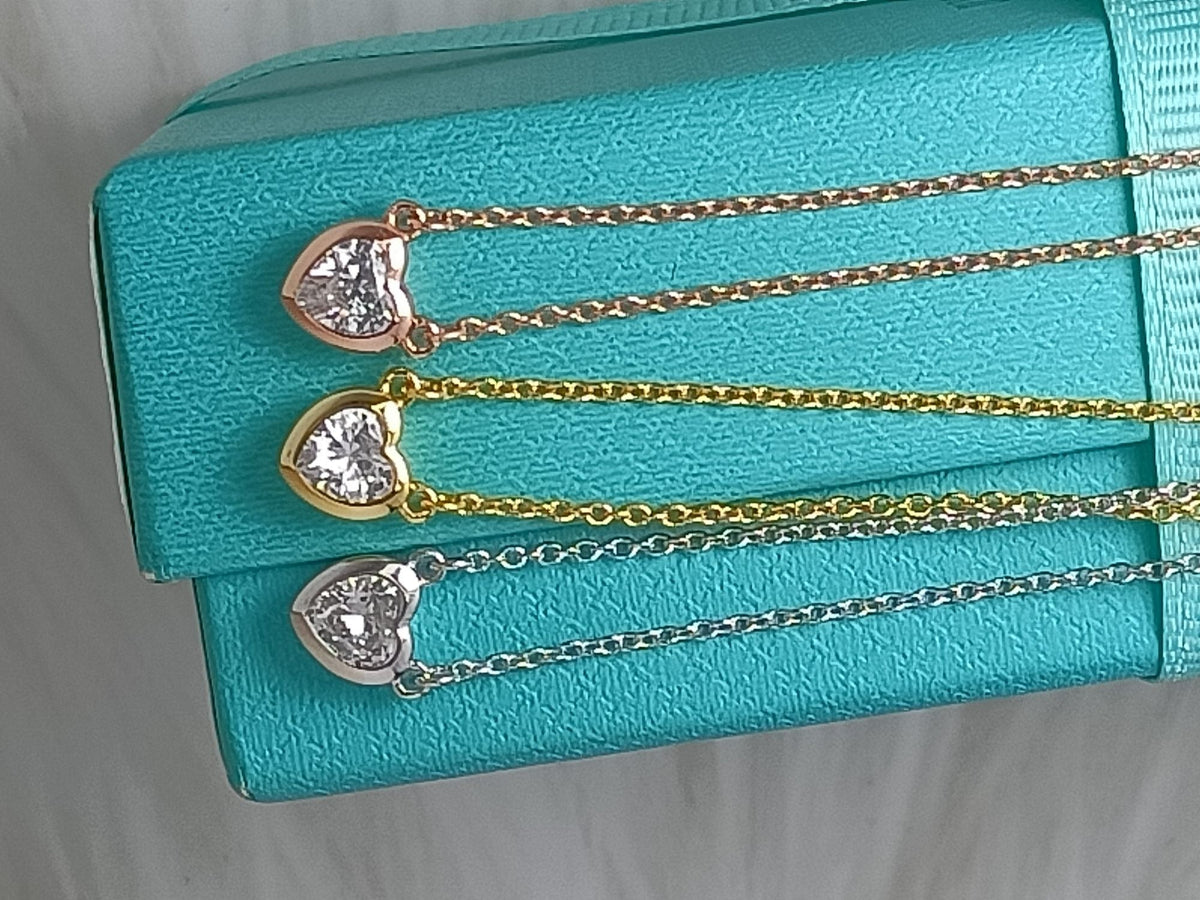 [JeweliWhal]HEART BIG DIAMOND NECKLACE