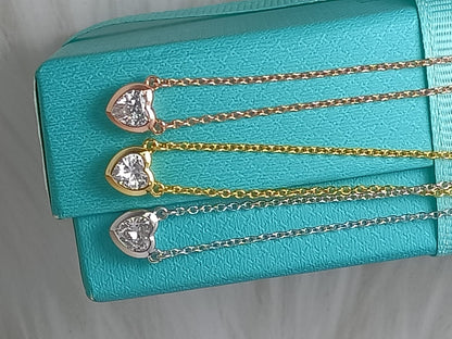 [JeweliWhal]HEART BIG DIAMOND NECKLACE