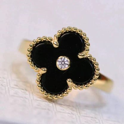[⭐⭐JeweliWhal]KLEE ONYX RING GOLD DIAMANT