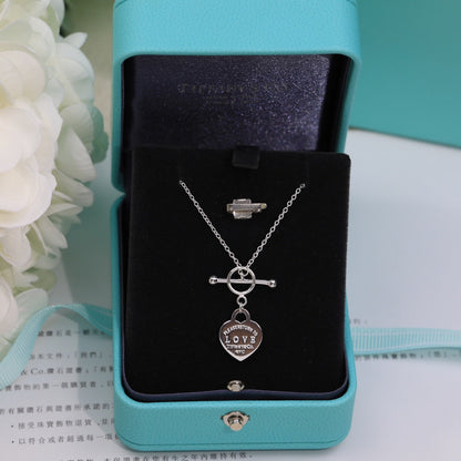 [JeweliWhal]DOUBLE HEART BLUE NECKLACE