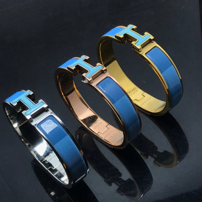 [⭐⭐JeweliWhal]H BRACELET BLUE RAINBOW CERAMIC