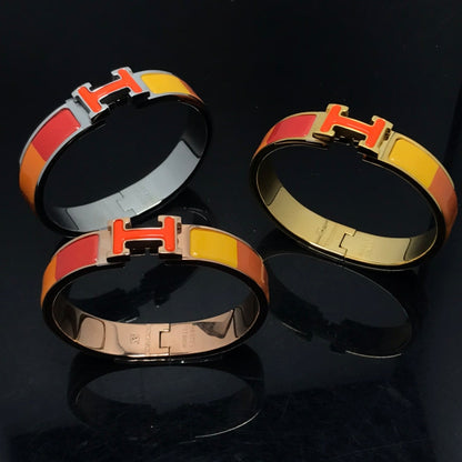 [⭐⭐JeweliWhal]H BRACELET ORANGE RAINBOW CERAMIC