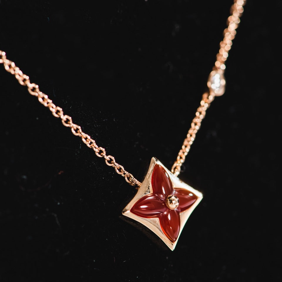 [⭐⭐JeweliWhal]STAR NECKLACE PINK GOLD 1 DIAMOND