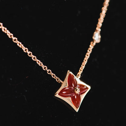 [⭐⭐JeweliWhal]STAR NECKLACE PINK GOLD 1 DIAMOND