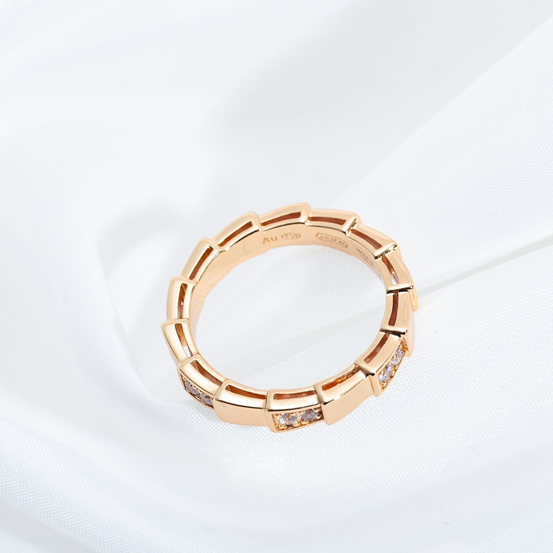 [⭐⭐JeweliWhal]SERPENTI RING PINK GOLD  3MM