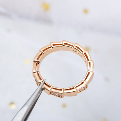 [⭐⭐JeweliWhal]SERPENTI RING PINK GOLD  3MM