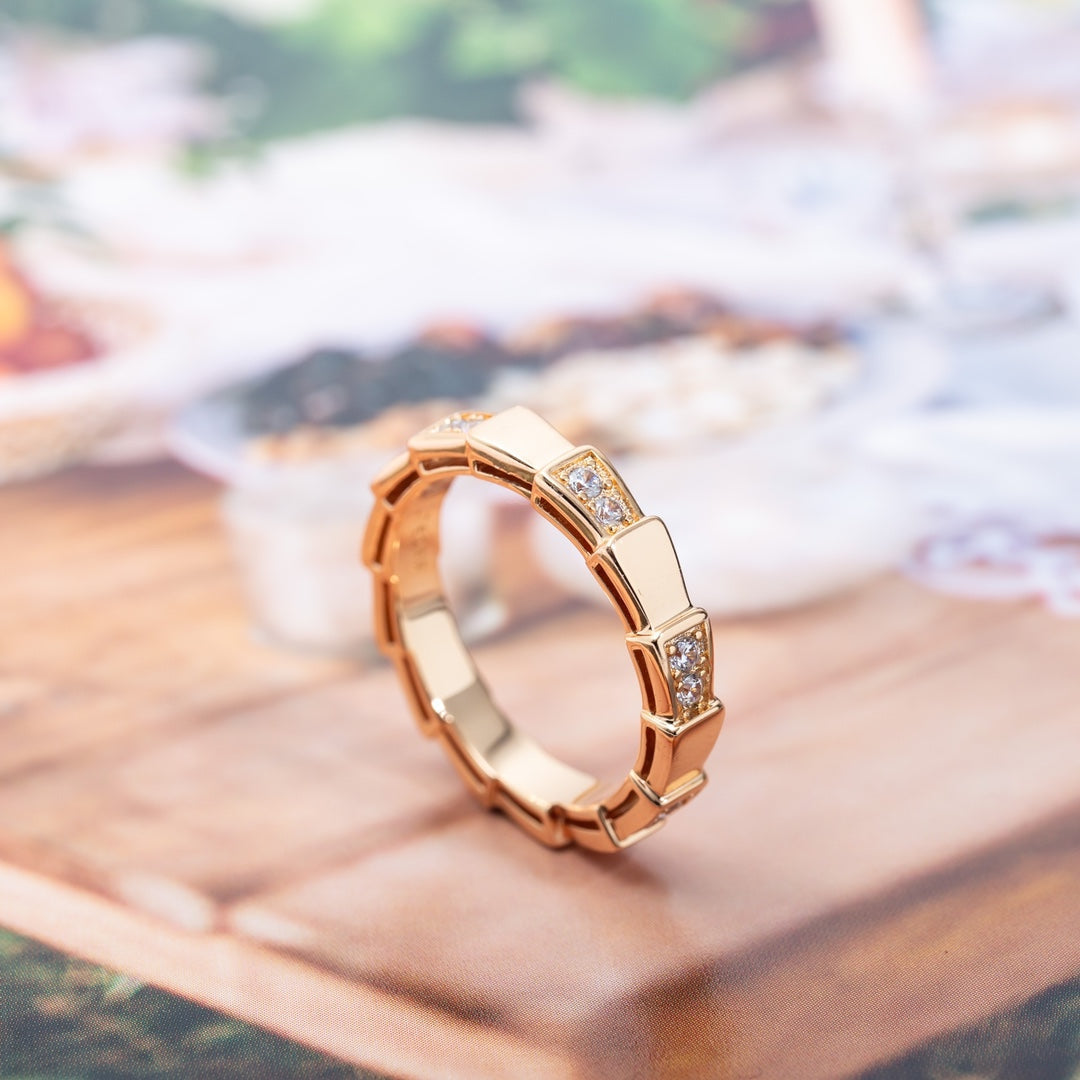 [⭐⭐JeweliWhal]SERPENTI RING PINK GOLD  3MM