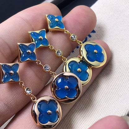 [⭐⭐JeweliWhal]STAR AND SUN AGATE DIAMOND EARRINGS