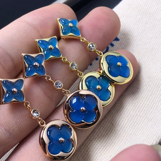 [⭐⭐JeweliWhal]STAR AND SUN AGATE DIAMOND EARRINGS