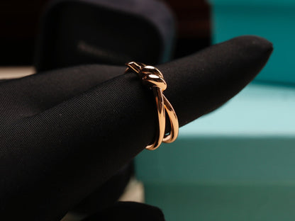 [JeweliWhal]KNOT RING PINK GOLD