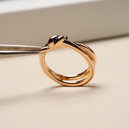 [JeweliWhal]KNOT RING PINK GOLD