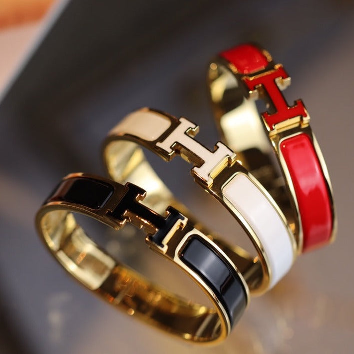 [⭐⭐JeweliWhal]H-ARMBAND 12MM GOLD