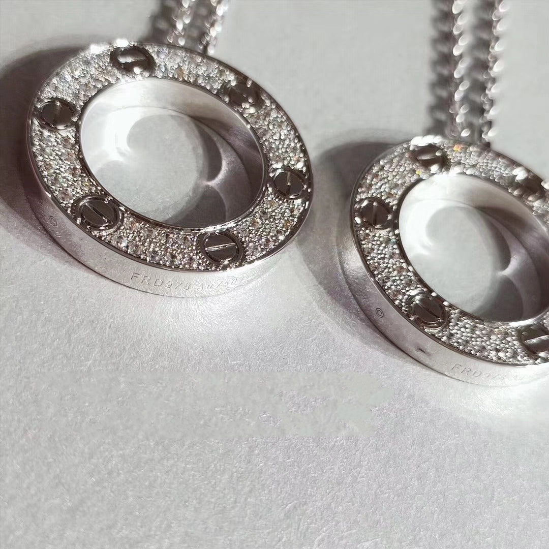 [⭐⭐JeweliWhal]LOVE NECKLACE ADJUSTABLE SILVER
