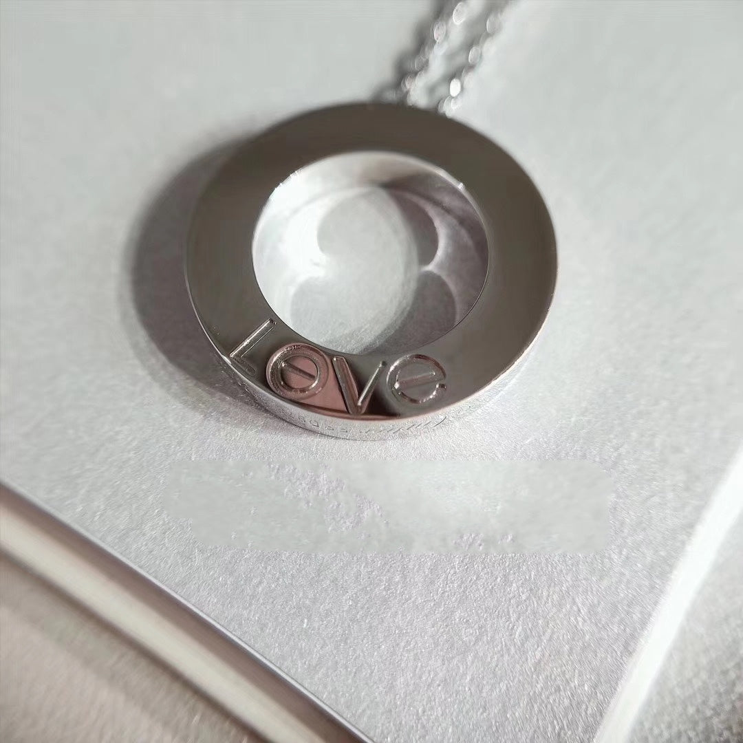 [⭐⭐JeweliWhal]LOVE NECKLACE ADJUSTABLE SILVER