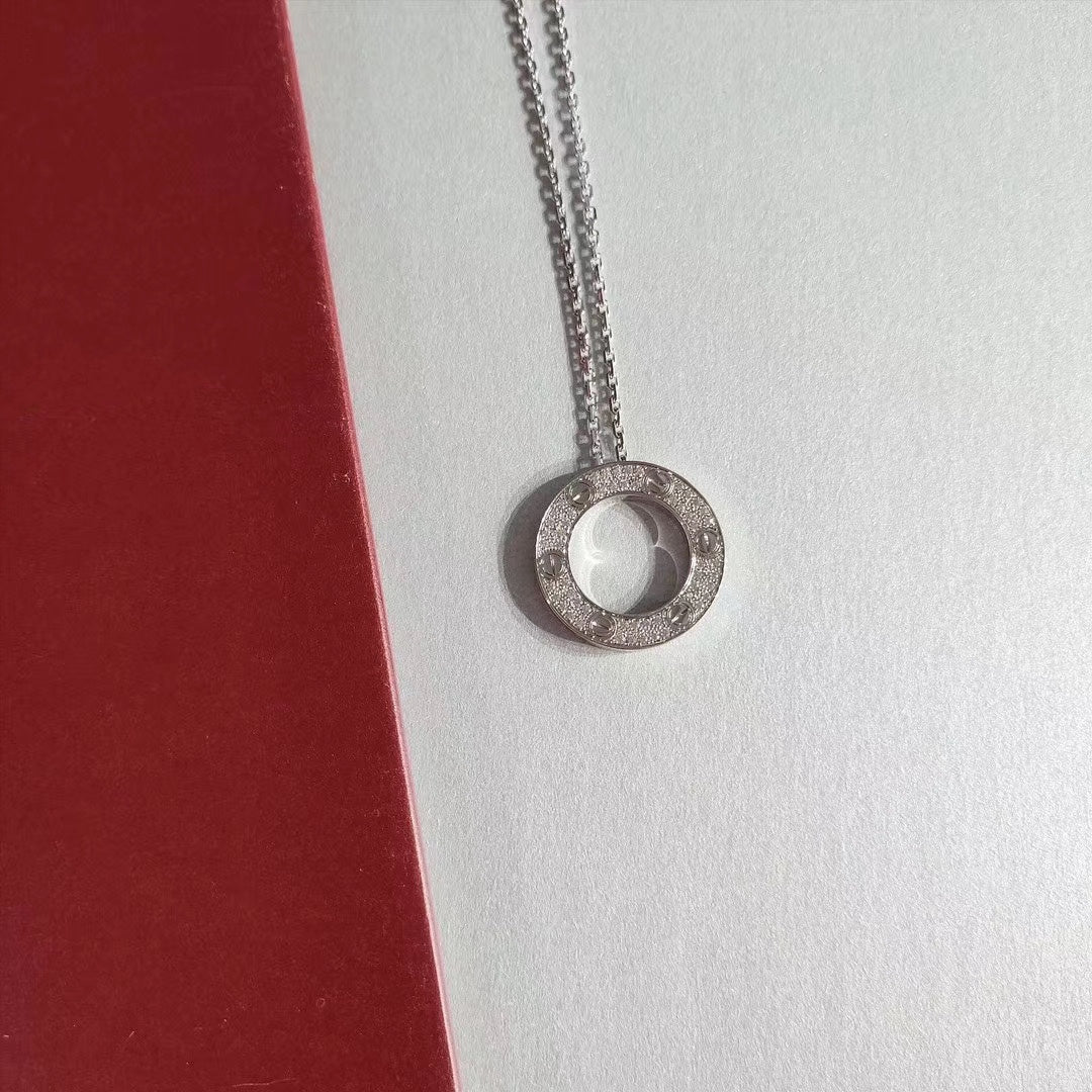 [⭐⭐JeweliWhal]LOVE NECKLACE ADJUSTABLE SILVER