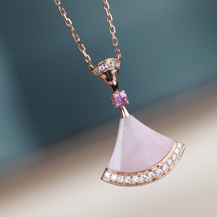 [⭐⭐JeweliWhal]TRAUM-HALSKETTE PINK MOP DIAMANT
